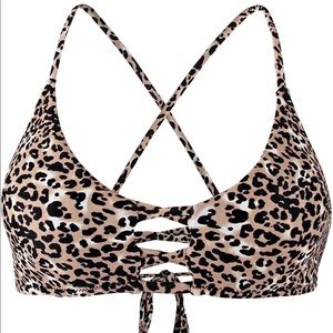 NEW WITH TAGS- RELLECIGA Women's Strappy Triangle Bikini Top Size M